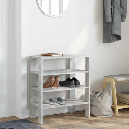 Skohylla betonggrå 61x32x70 cm konstruerat trä