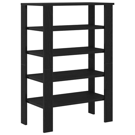Skohylla svart 61x32x87,5 cm konstruerat trä