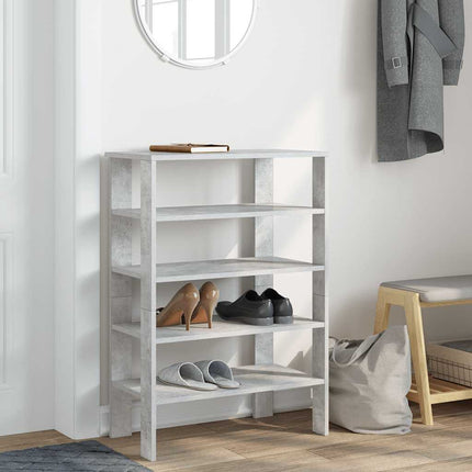 Skohylla betonggrå 61x32x87,5 cm konstruerat trä