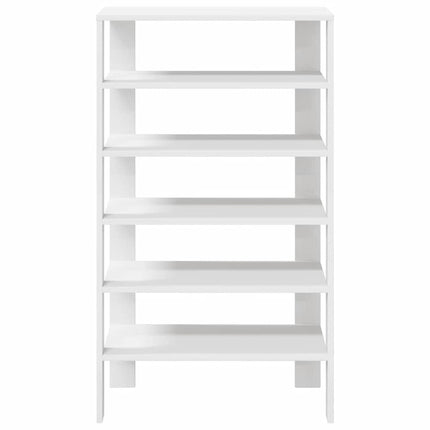 Skohylla vit 61x32x105 cm konstruerat trä