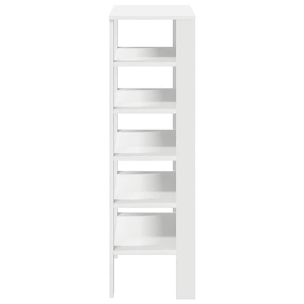 Skohylla vit 61x32x105 cm konstruerat trä