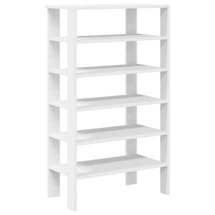 Skohylla vit 61x32x105 cm konstruerat trä