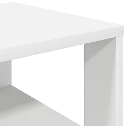 Skohylla vit 61x32x105 cm konstruerat trä