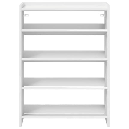 Skohylla vit 60x25x81 cm konstruerat trä