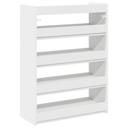 Skohylla vit 60x25x81 cm konstruerat trä