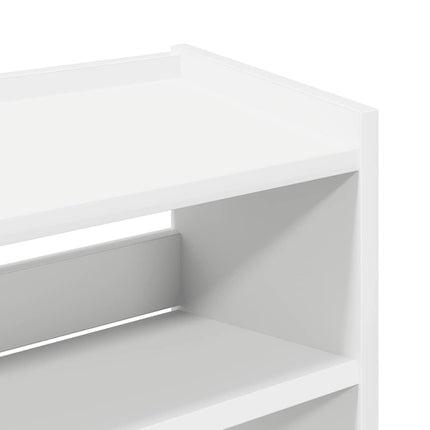 Skohylla vit 60x25x81 cm konstruerat trä