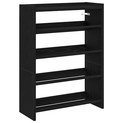 Skohylla svart 60x25x81 cm konstruerat trä