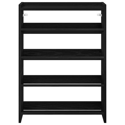 Skohylla svart 60x25x81 cm konstruerat trä