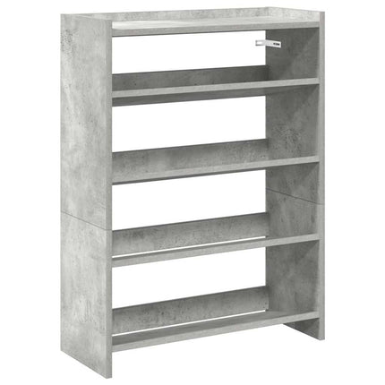 Skohylla betonggrå 60x25x81 cm konstruerat trä