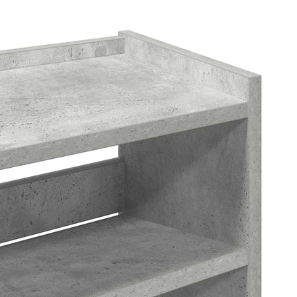 Skohylla betonggrå 60x25x81 cm konstruerat trä