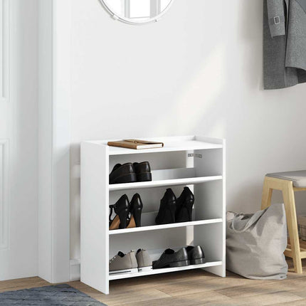 Skohylla vit 60x25x62 cm konstruerat trä
