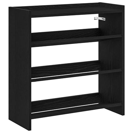 Skohylla svart 60x25x62 cm konstruerat trä