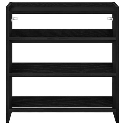 Skohylla svart 60x25x62 cm konstruerat trä