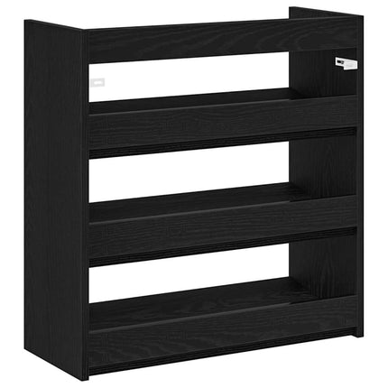 Skohylla svart 60x25x62 cm konstruerat trä