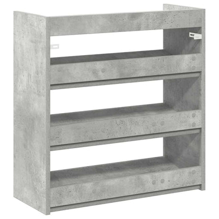 Skohylla betonggrå 60x25x62 cm konstruerat trä