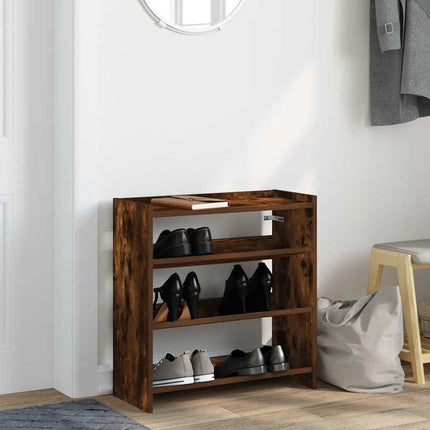 Skohylla rökfärgad ek 60x25x62 cm konstruerat trä