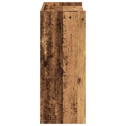Skohylla åldrat trä 60x25x62 cm konstruerat trä