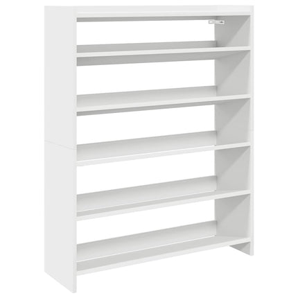 Skohylla vit 80x25x100 cm konstruerat trä