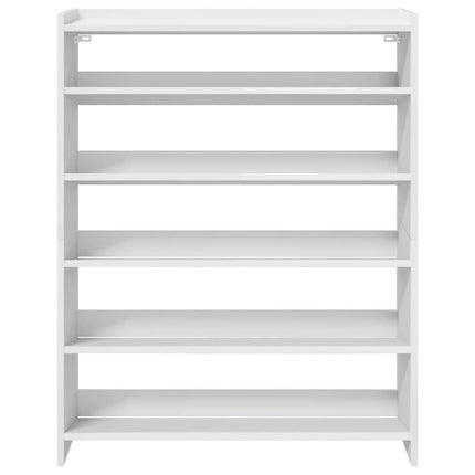 Skohylla vit 80x25x100 cm konstruerat trä