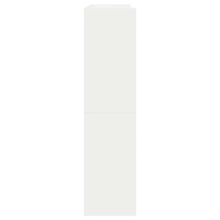 Skohylla vit 80x25x100 cm konstruerat trä