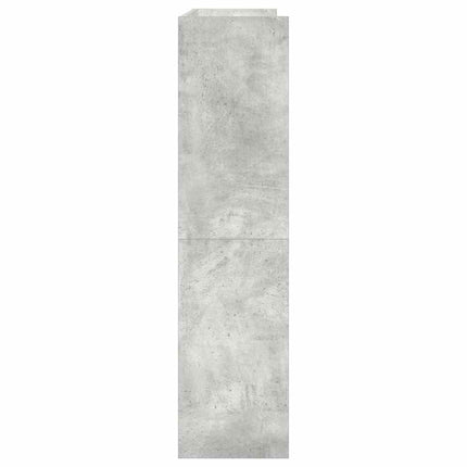 Skohylla betonggrå 80x25x100 cm konstruerat trä