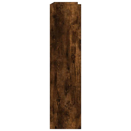 Skohylla rökfärgad ek 80x25x100 cm konstruerat trä