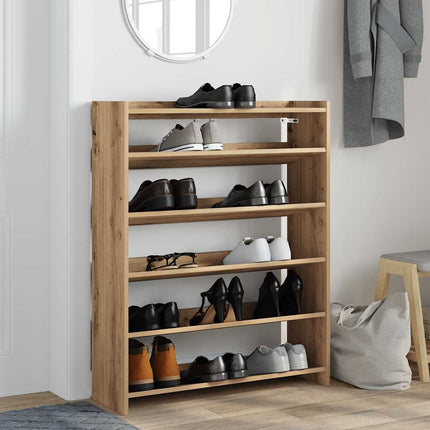 Skohylla ek 80x25x100 cm konstruerat trä