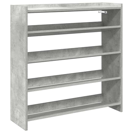 Skohylla betonggrå 80x25x81 cm konstruerat trä