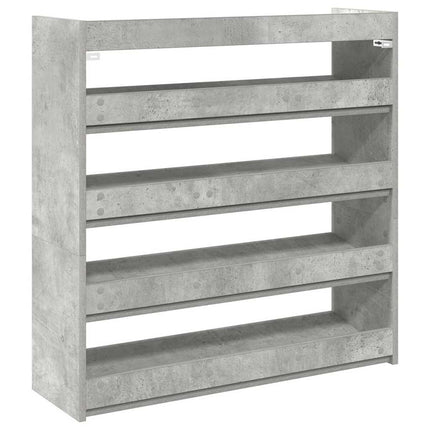 Skohylla betonggrå 80x25x81 cm konstruerat trä
