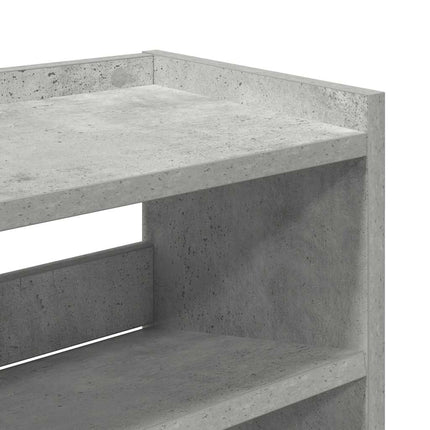 Skohylla betonggrå 80x25x81 cm konstruerat trä