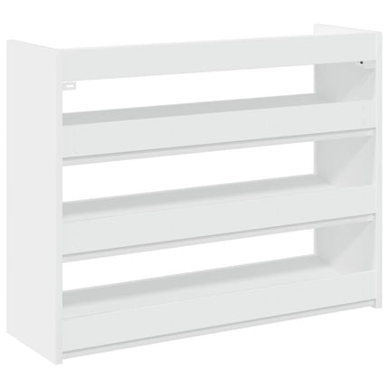 Skohylla vit 80x25x62 cm konstruerat trä