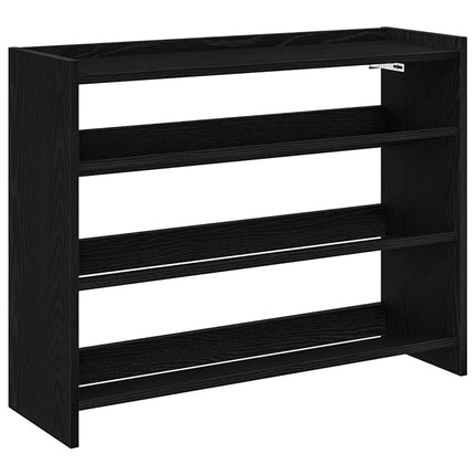 Skohylla svart 80x25x62 cm konstruerat trä