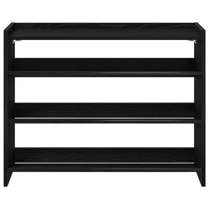 Skohylla svart 80x25x62 cm konstruerat trä