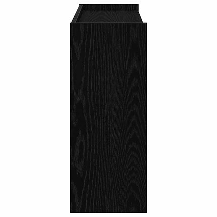 Skohylla svart 80x25x62 cm konstruerat trä