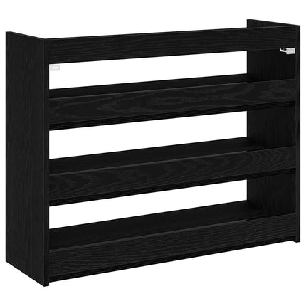 Skohylla svart 80x25x62 cm konstruerat trä