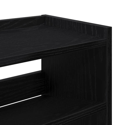 Skohylla svart 80x25x62 cm konstruerat trä