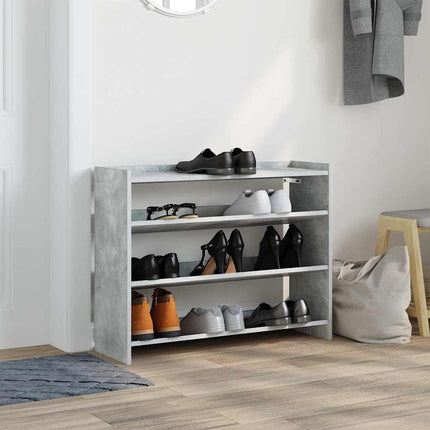 Skohylla betonggrå 80x25x62 cm konstruerat trä