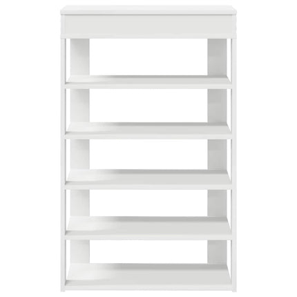 Skohylla vit 60x30x98 cm konstruerat trä