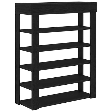 Skohylla svart 80x30x98 cm konstruerat trä