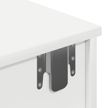 Vägghylla med lådor vit 60x28x15 cm konstruerat trä