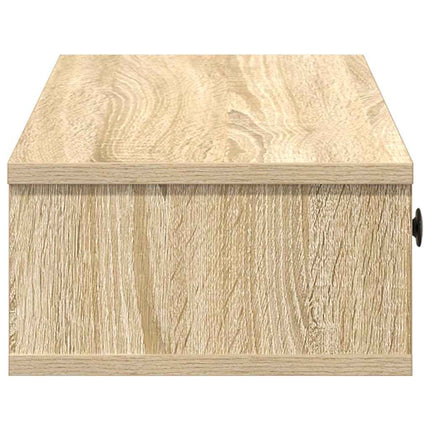 Vägghylla med lådor sonoma-ek 60x28x15 cm konstruerat trä