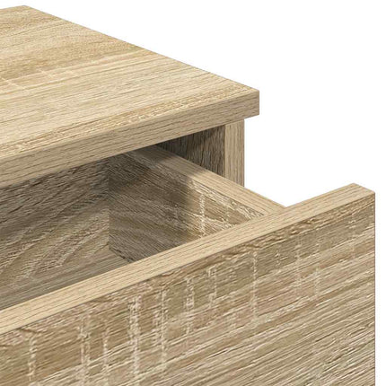 Vägghylla med lådor sonoma-ek 60x28x15 cm konstruerat trä