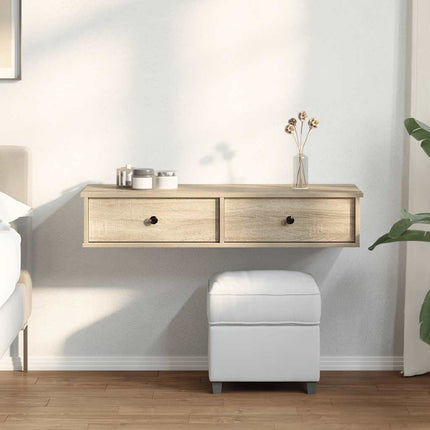 Vägghylla med lådor sonoma-ek 100x37,5x19 cm konstruerat trä