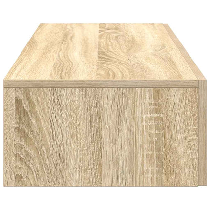 Vägghylla med lådor sonoma-ek 100x36x19 cm konstruerat trä