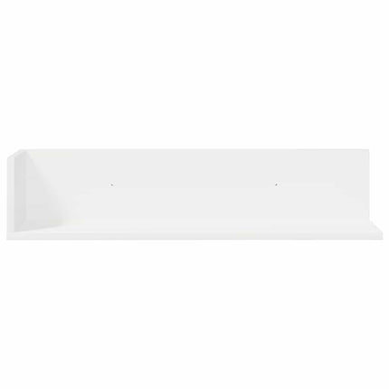 Vägghyllor 2 st vit 75x16,5x16,5 cm konstruerat trä