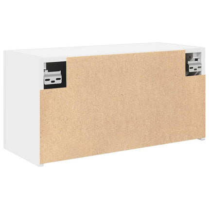 Väggskåp för badrum vit 60x25x30 cm konstruerat trä