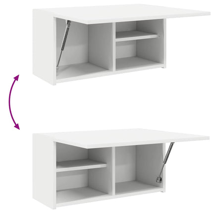 Väggskåp för badrum vit 60x25x30 cm konstruerat trä