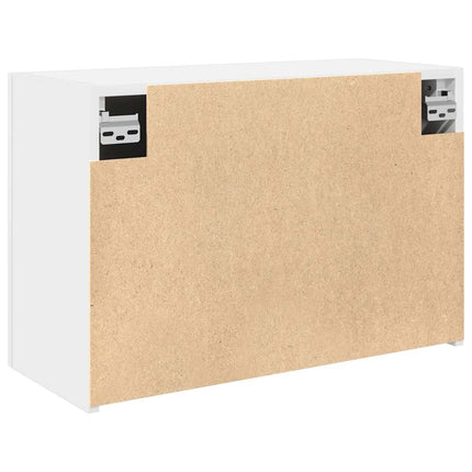 Väggskåp för badrum vit 60x25x40 cm konstruerat trä