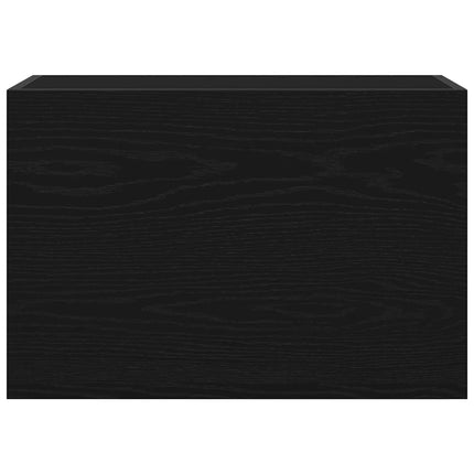 Väggskåp för badrum svart 60x25x40 cm konstruerat trä
