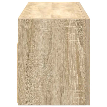 Väggskåp för badrum sonoma-ek 80x25x30 cm konstruerat trä